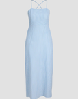 Vestido com Padrão - Azul Claro