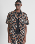 Camisa com Padrão - Preto