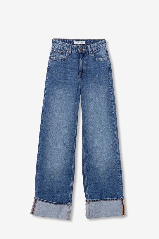 Calças de Ganga Kylie - Azul Médio