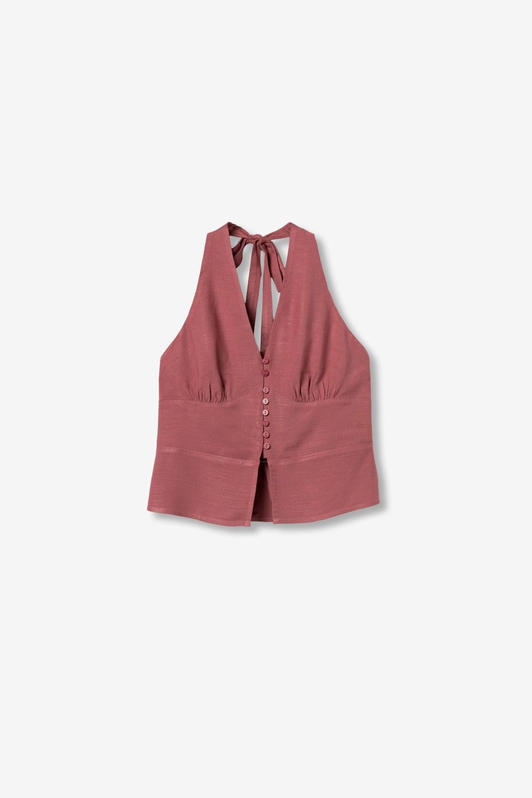 Top com Botões - Rosa
