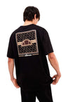 T-shirt com Estampado Traseiro - Preto