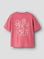 T-shirt com Bordado Traseiro - Rosa