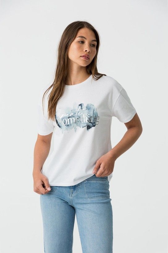 T-shirt Estampada - Branco