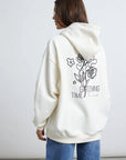 Hoodie com Bordado Traseiro - Branco