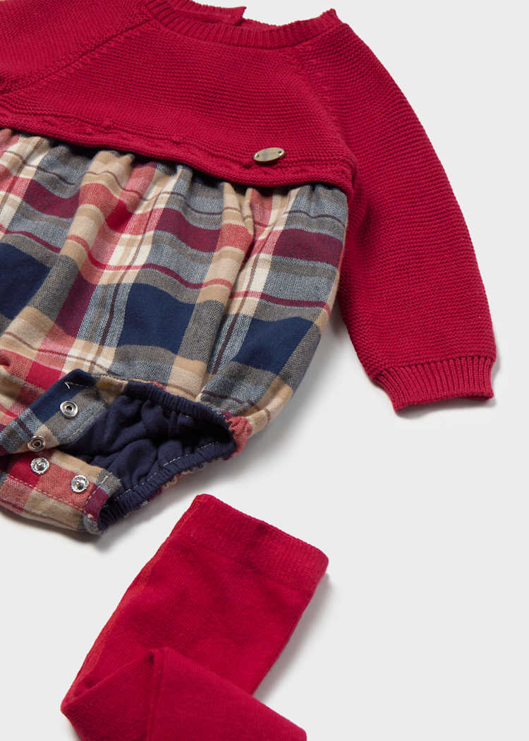 Babygrow com Meia - Vermelho
