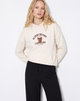 Hoodie com Estampado Traseiro - Crú