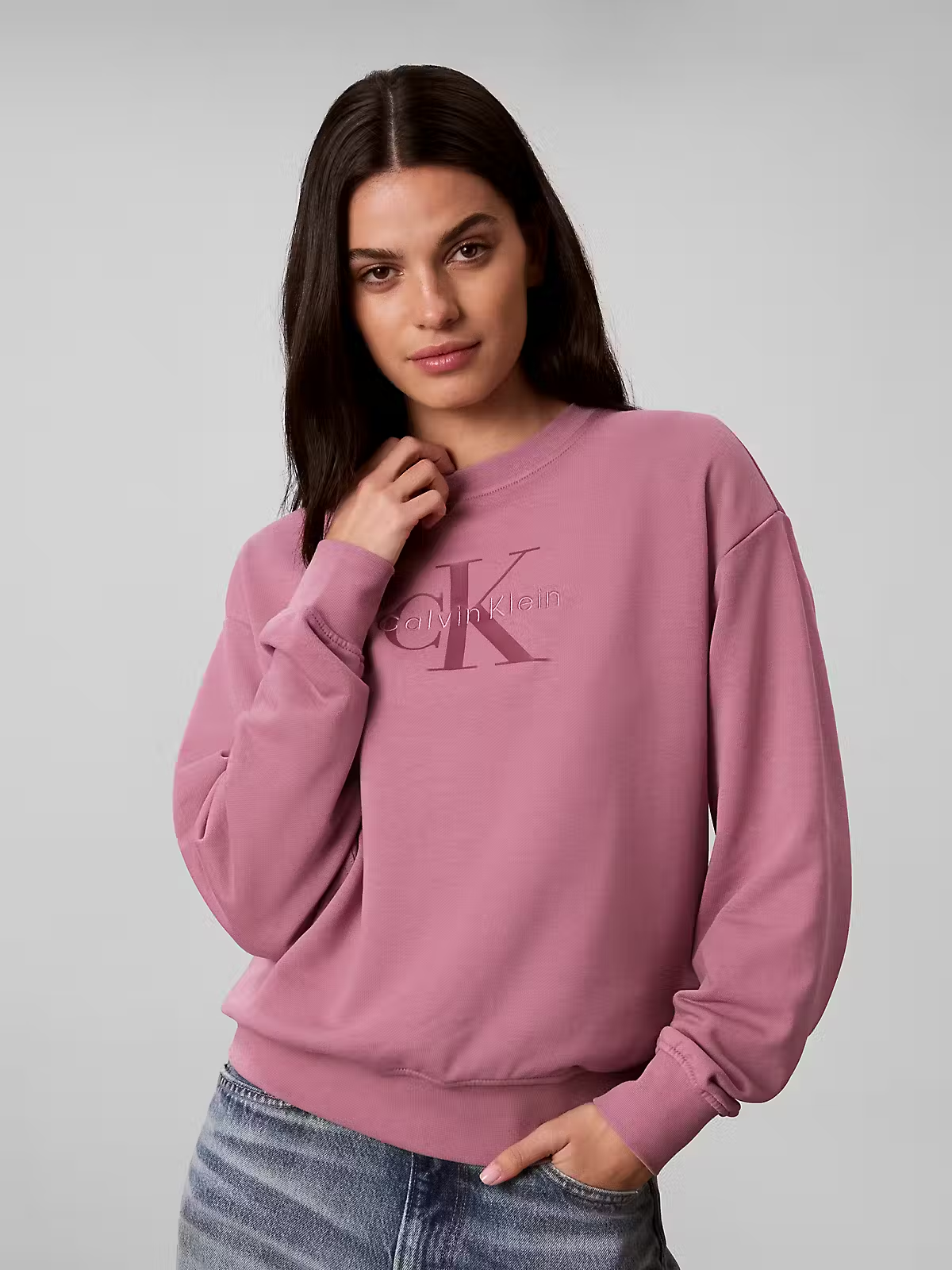 Sweat com Logo - Rosa