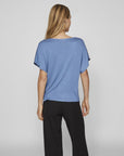 Blusa tipo Cetim - Azul Claro