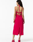 Vestido Midi Cut Out - Fuschia