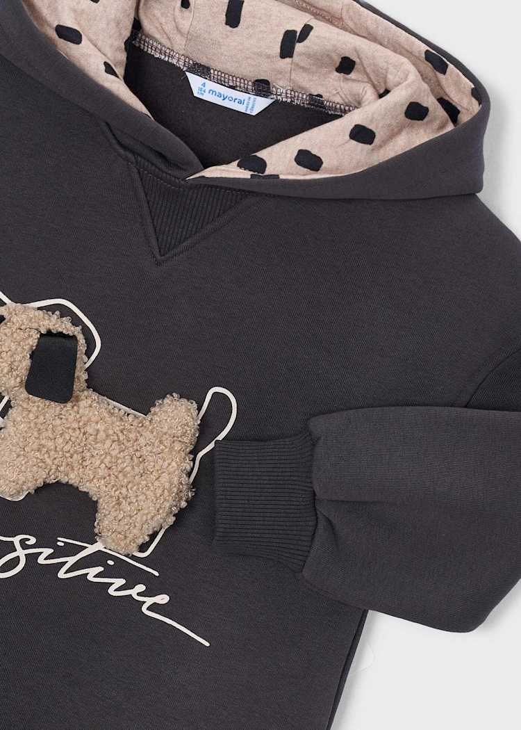 Vestido com Capuz - Cinza