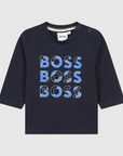 Sweatshirt com Logo Boss - Marinho