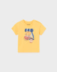 T-shirt com Estampado Interativo - Amarelo