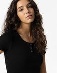 T-shirt Crop Top - Preto