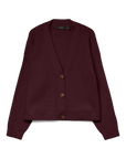 Cardigan de Malha - Bordo