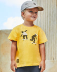 T-shirt com Estampado Interativo - Amarelo