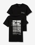 T-shirt com Estampado Traseiro - Preto