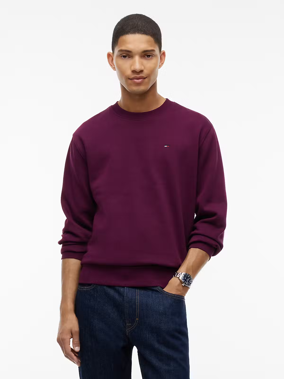 Sweat com Logo - Bordo