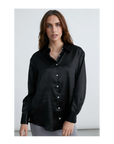 Camisa de Cetim - Preto