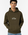 Hoodie com Estampado - Verde Tropa