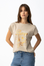 T-shirt Estampada - Bege