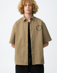 Camisa com Estampado Traseiro - Camel