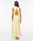Vestido de Cetim - Amarelo
