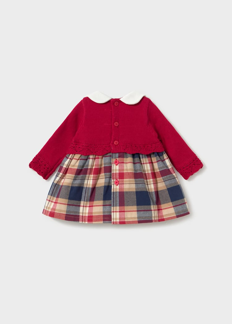 Vestido Combinado - Vermelho
