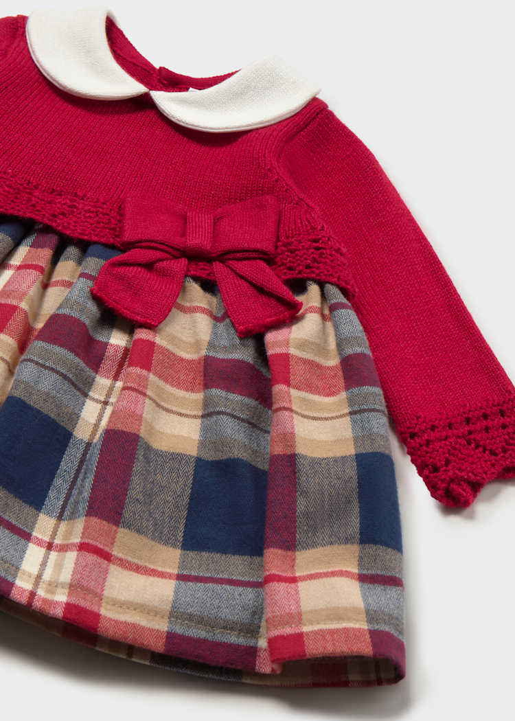 Vestido Combinado - Vermelho