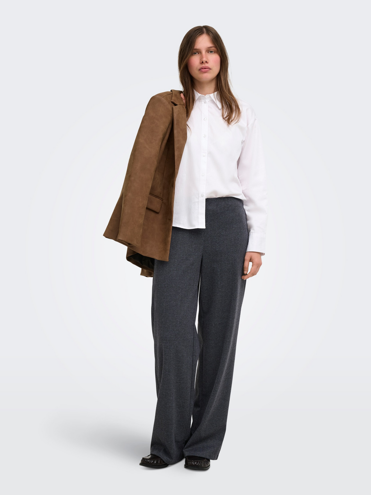 Calças Wide Leg - Cinza