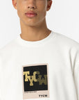 Sweat com Estampado Traseiro - Branco