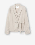 Blazer Cruzado de Linho - Bege