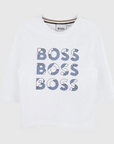 Sweatshirt com Logo Boss - Branco