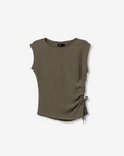 Top com Franzido - Verde