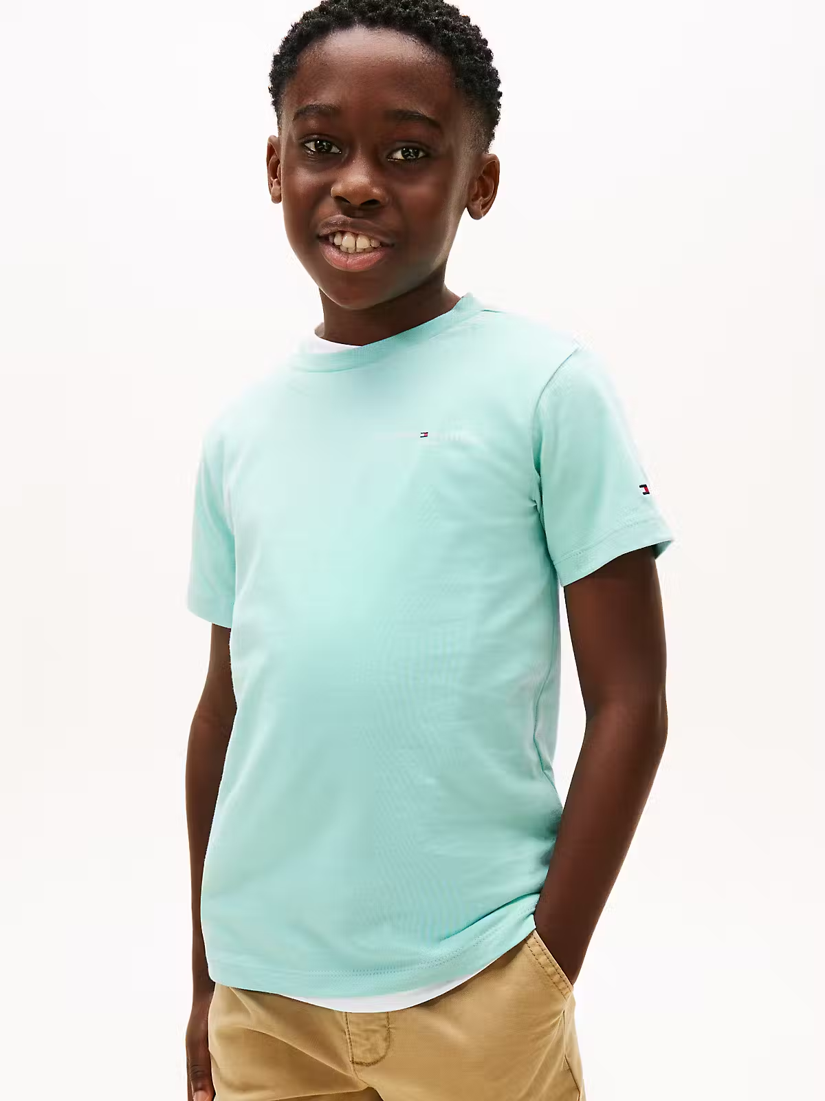 T-shirt com Logo - Verde água