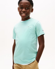 T-shirt com Logo - Verde água