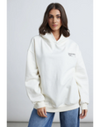 Hoodie com Bordado Traseiro - Branco