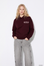 Hoodie com Estampado Traseiro - Bordo