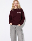 Hoodie com Estampado Traseiro - Bordo
