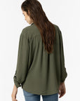 Blusa Efeito Enrugado - Verde