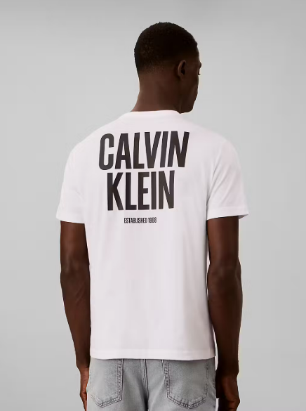 T-shirt com Estampado Traseiro - Branco