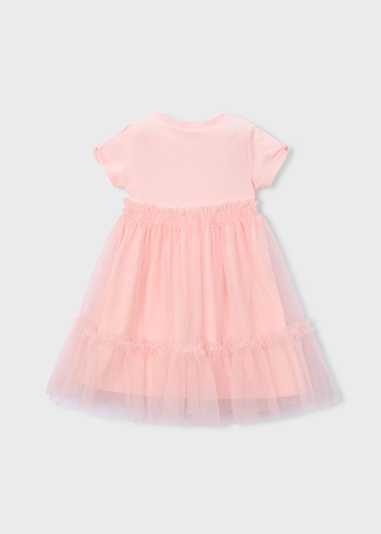Vestido Combinado - Rosa