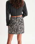 Saia Animal Print - Preto