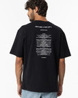 T-shirt com Estampado Traseiro - Preto