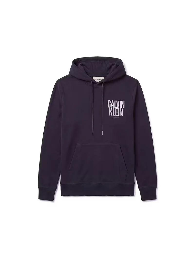 Hoodie com Estampado Traseiro - Marinho