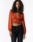 Blusa Acetinada - Laranja