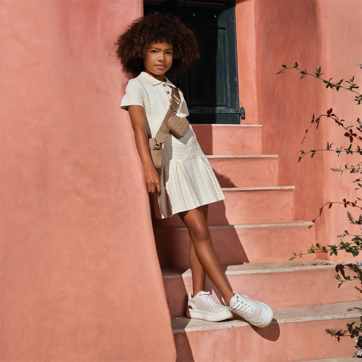 Vestido de Manga Curta - Bege