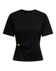 T-shirt com Aplicações - Preto
