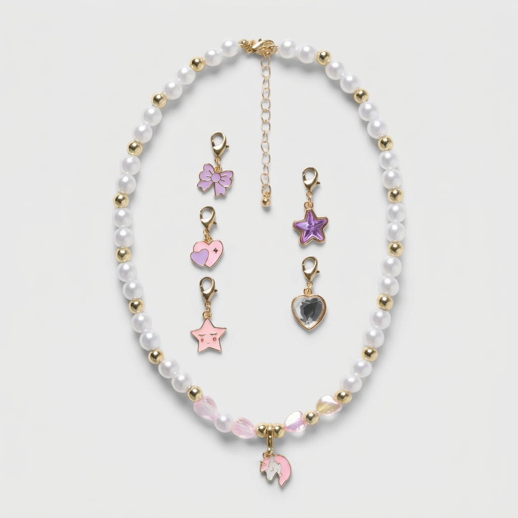 Colar com Pendentes - Branco