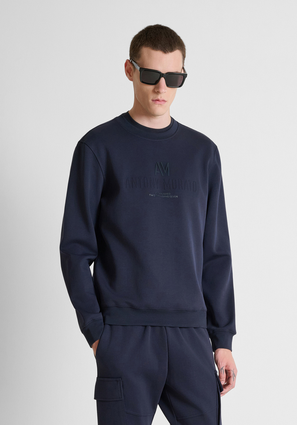 Sweat com Relevo - Marinho