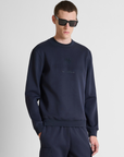 Sweat com Relevo - Marinho